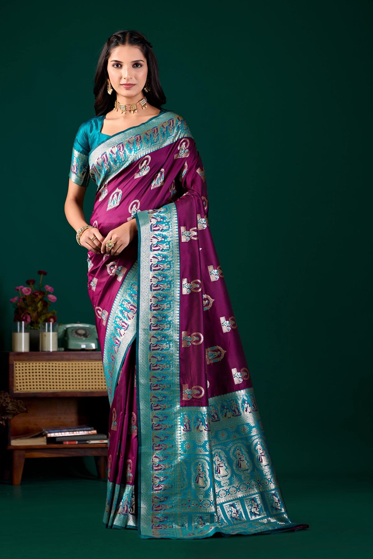 Classic Bengali Weave Baluchari Saree