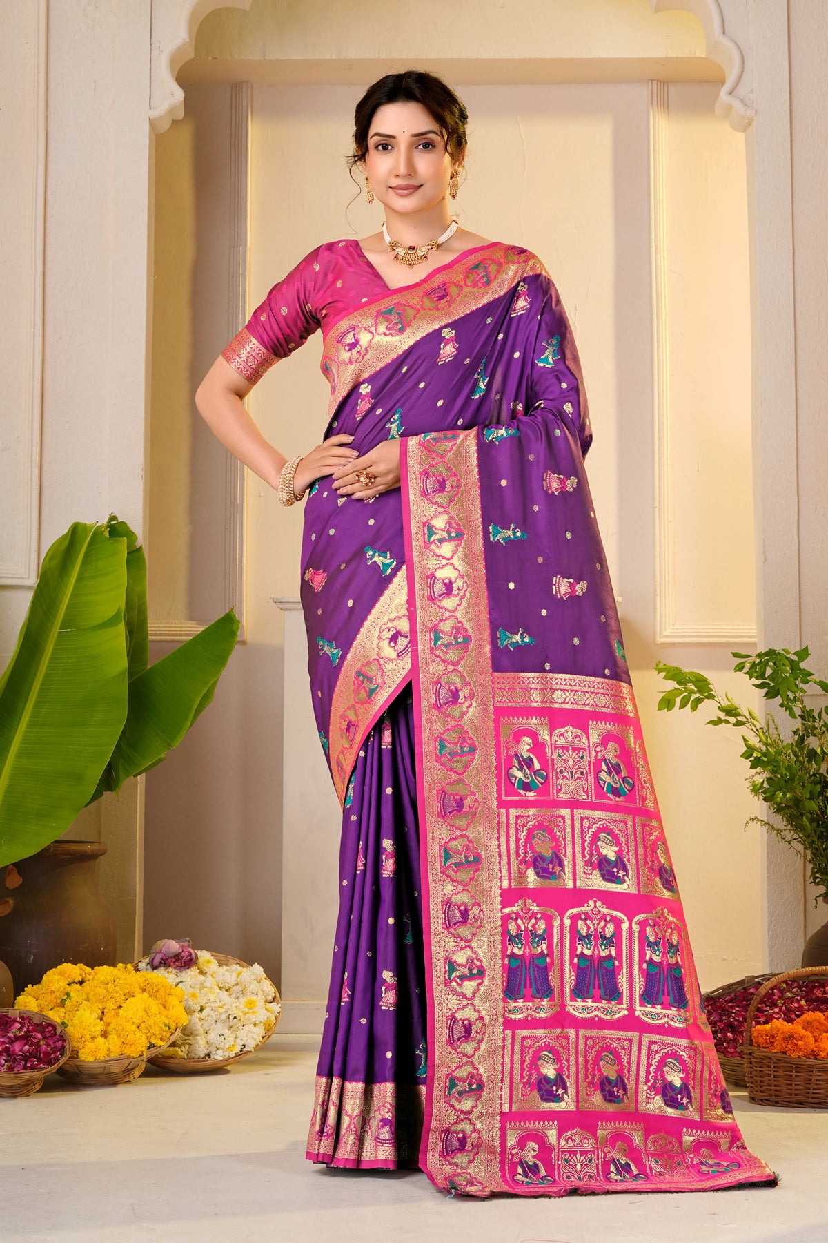 Divine Weave Baluchari Silk Saree