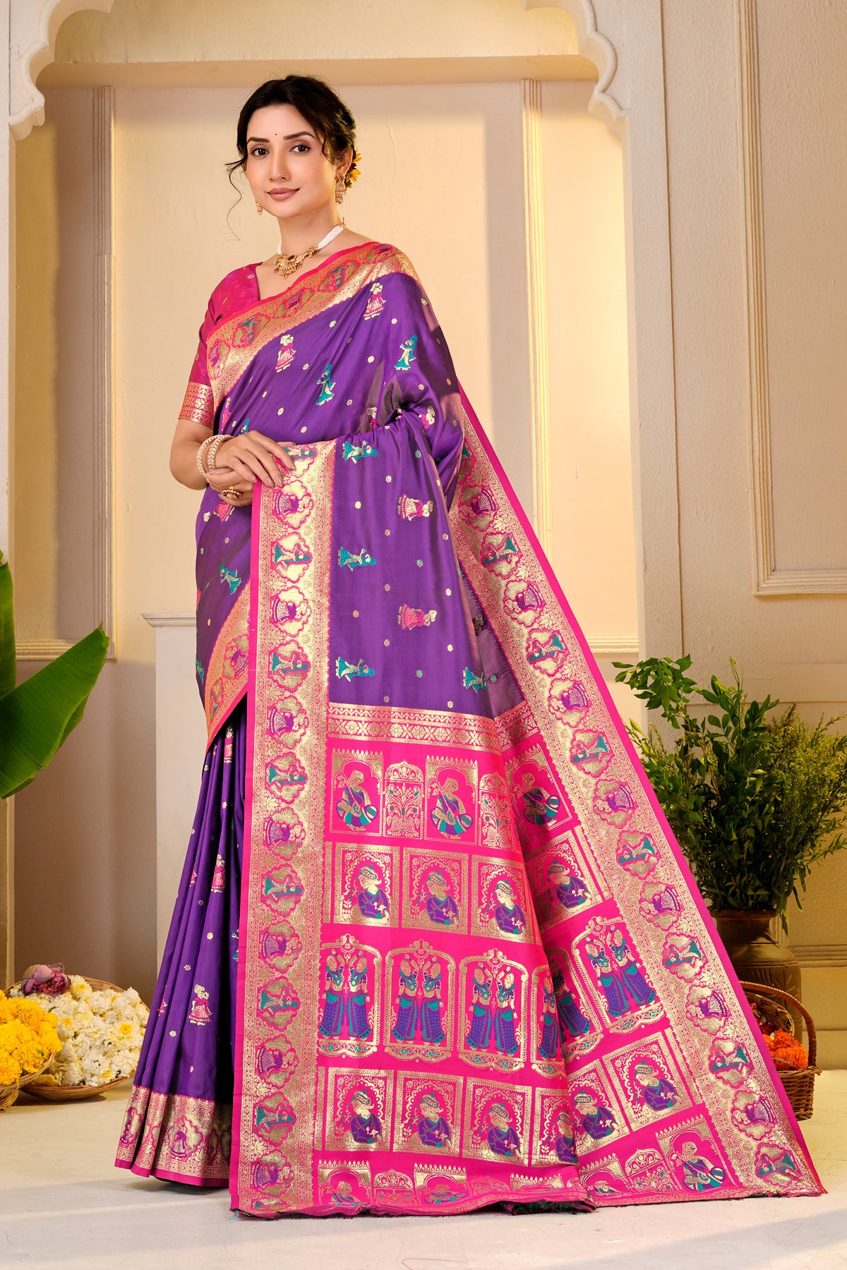 Divine Weave Baluchari Silk Saree