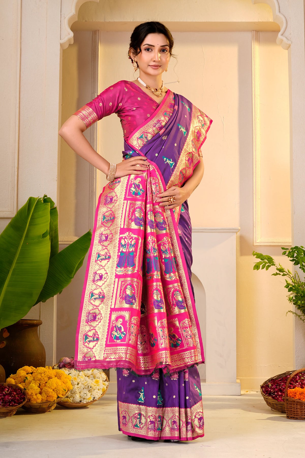 Divine Weave Baluchari Silk Saree