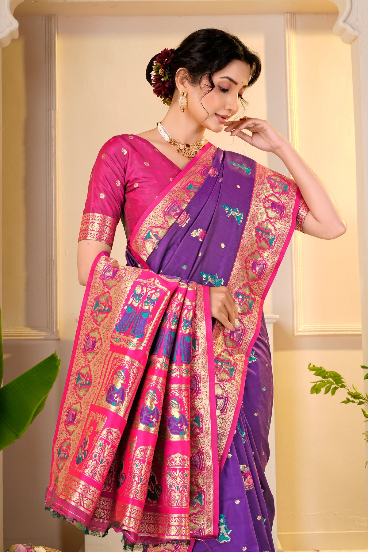Divine Weave Baluchari Silk Saree