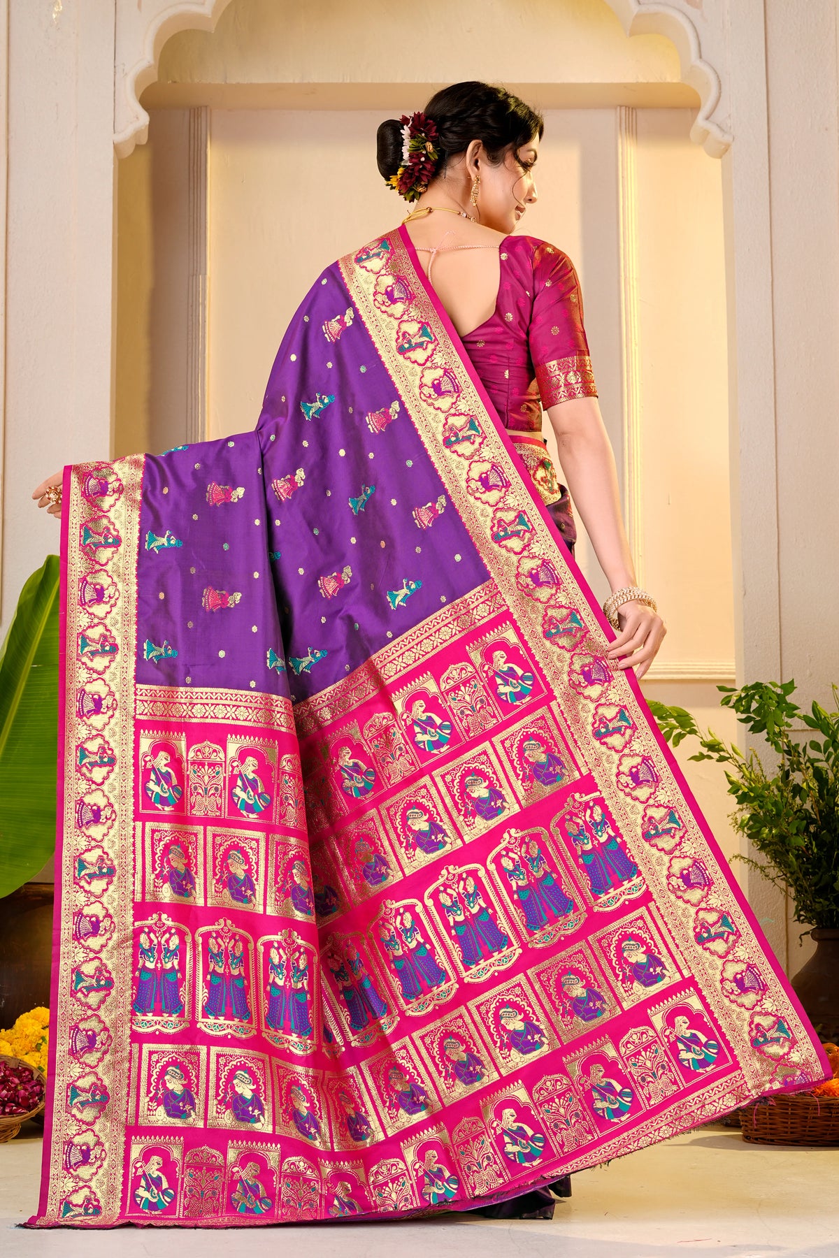 Divine Weave Baluchari Silk Saree