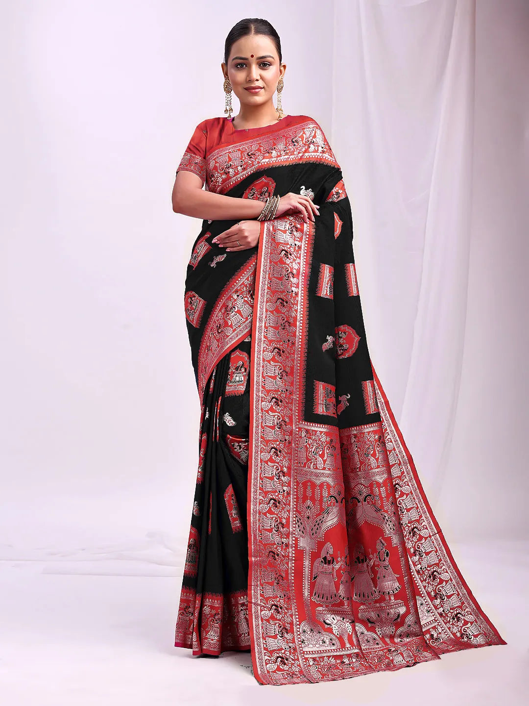 Exquisite Baluchari Silk Saree