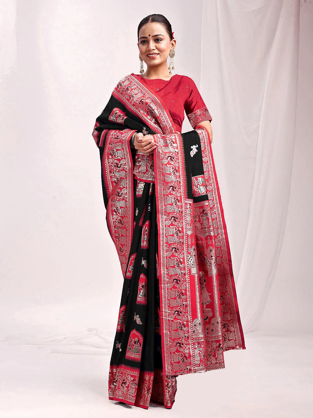 Exquisite Baluchari Silk Saree