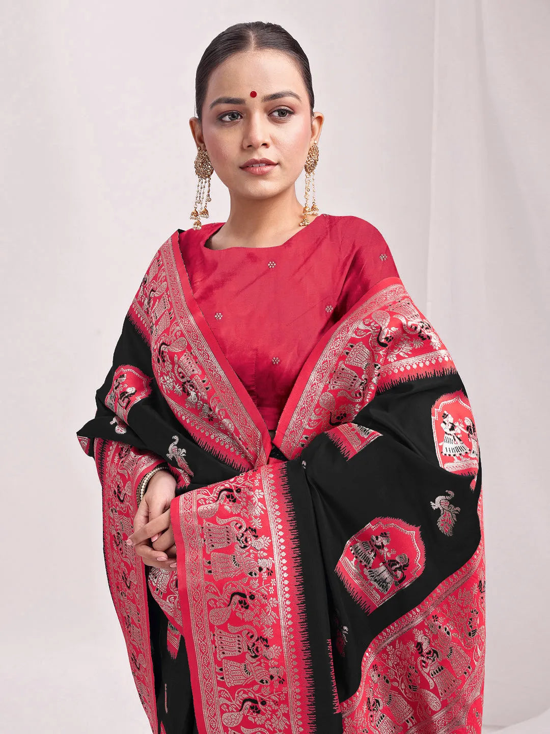 Exquisite Baluchari Silk Saree