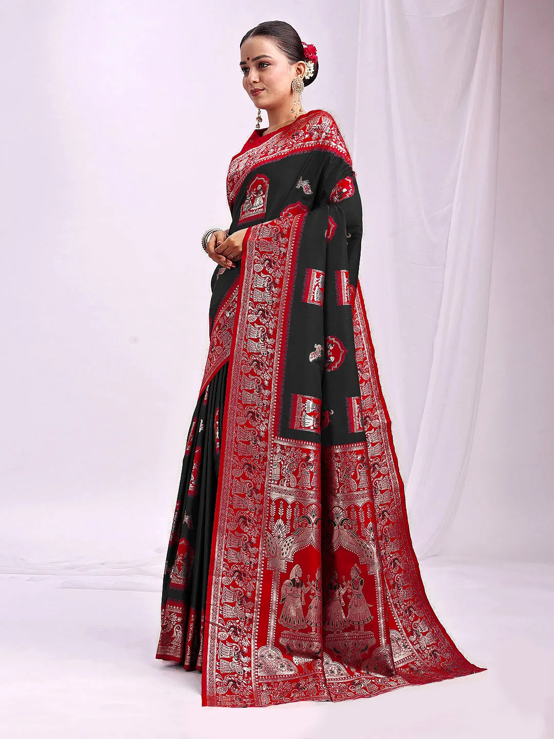 Exquisite Baluchari Silk Saree