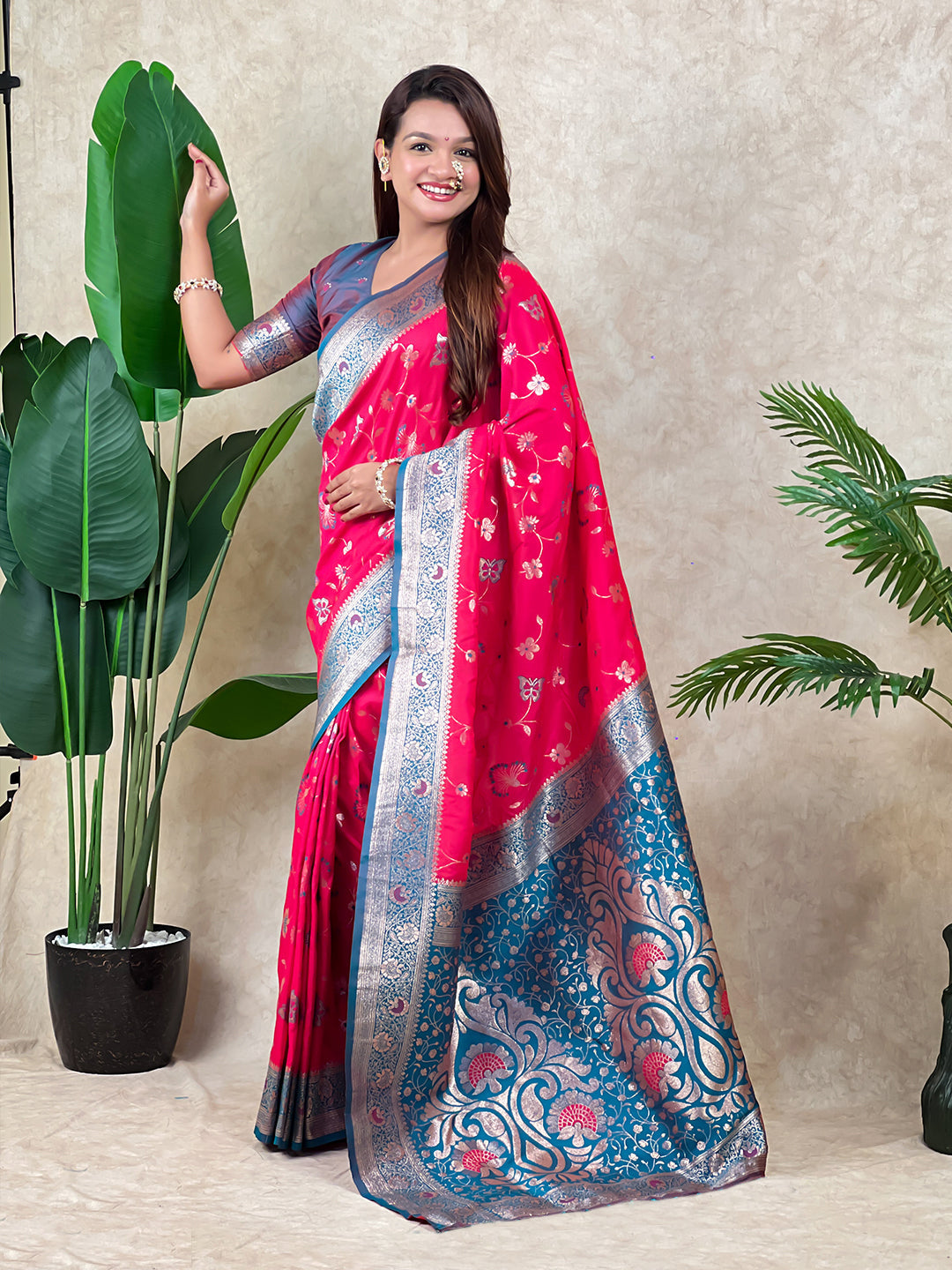 Premium Peacock Motif Saree