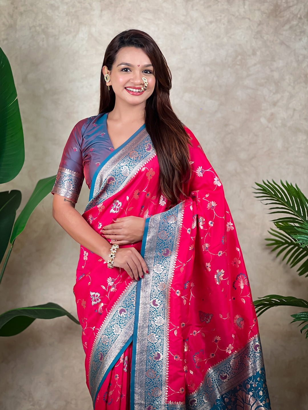 Premium Peacock Motif Saree