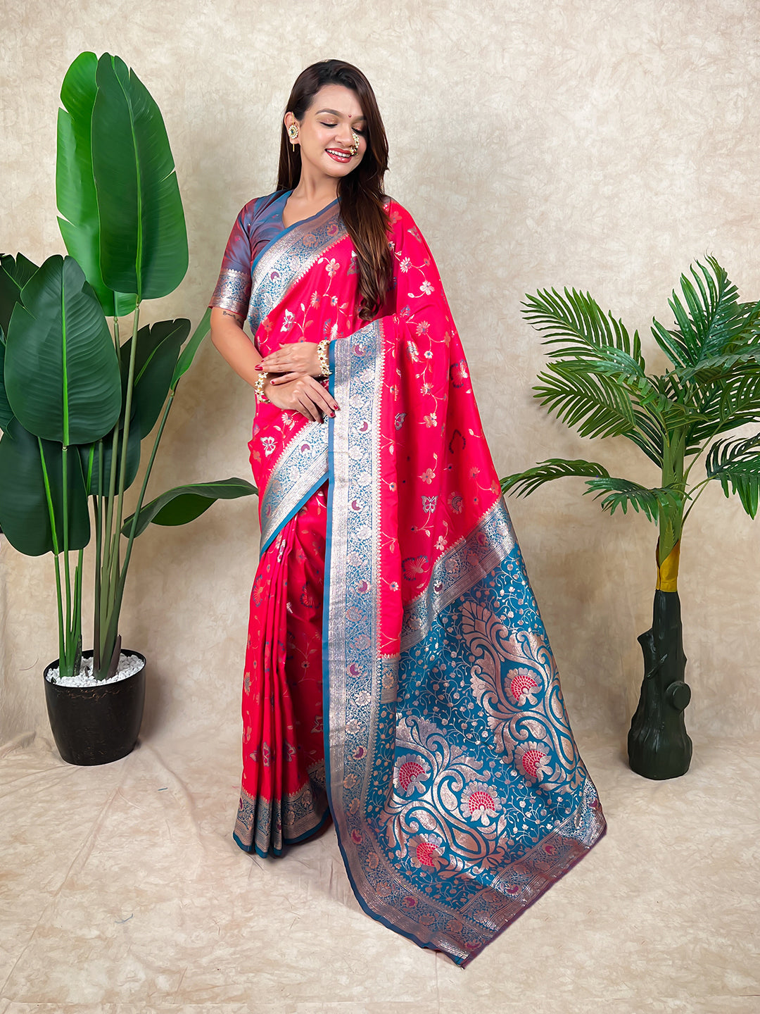Premium Peacock Motif Saree