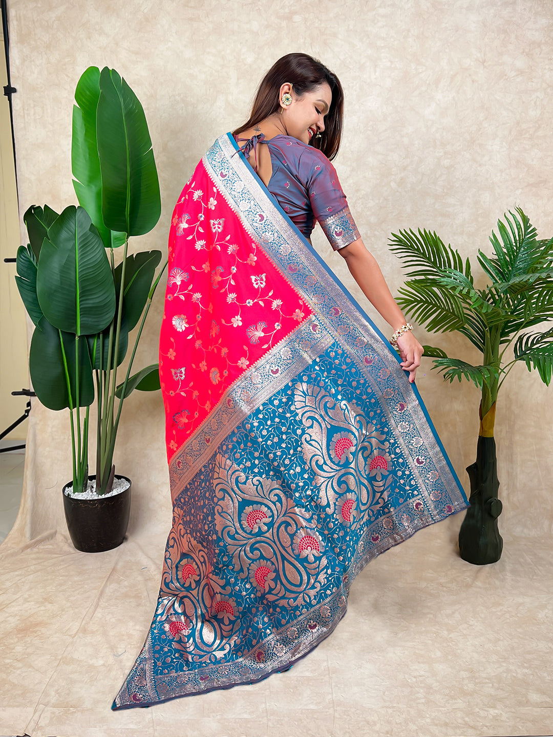 Premium Peacock Motif Saree