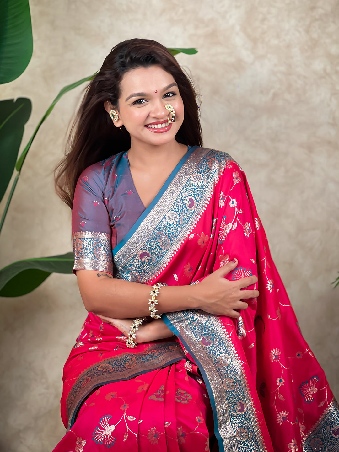 Premium Peacock Motif Saree