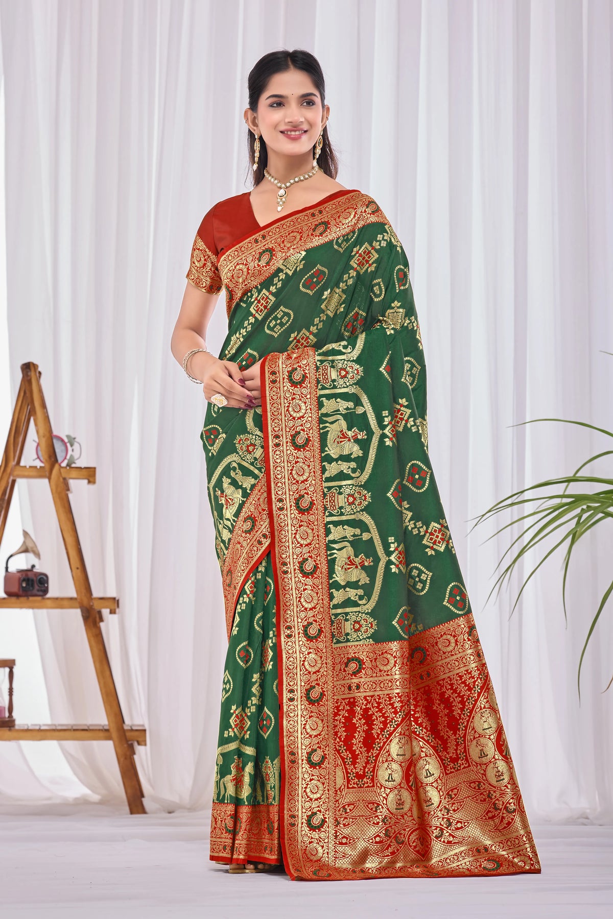 Regal Weave Baluchari Silk Saree