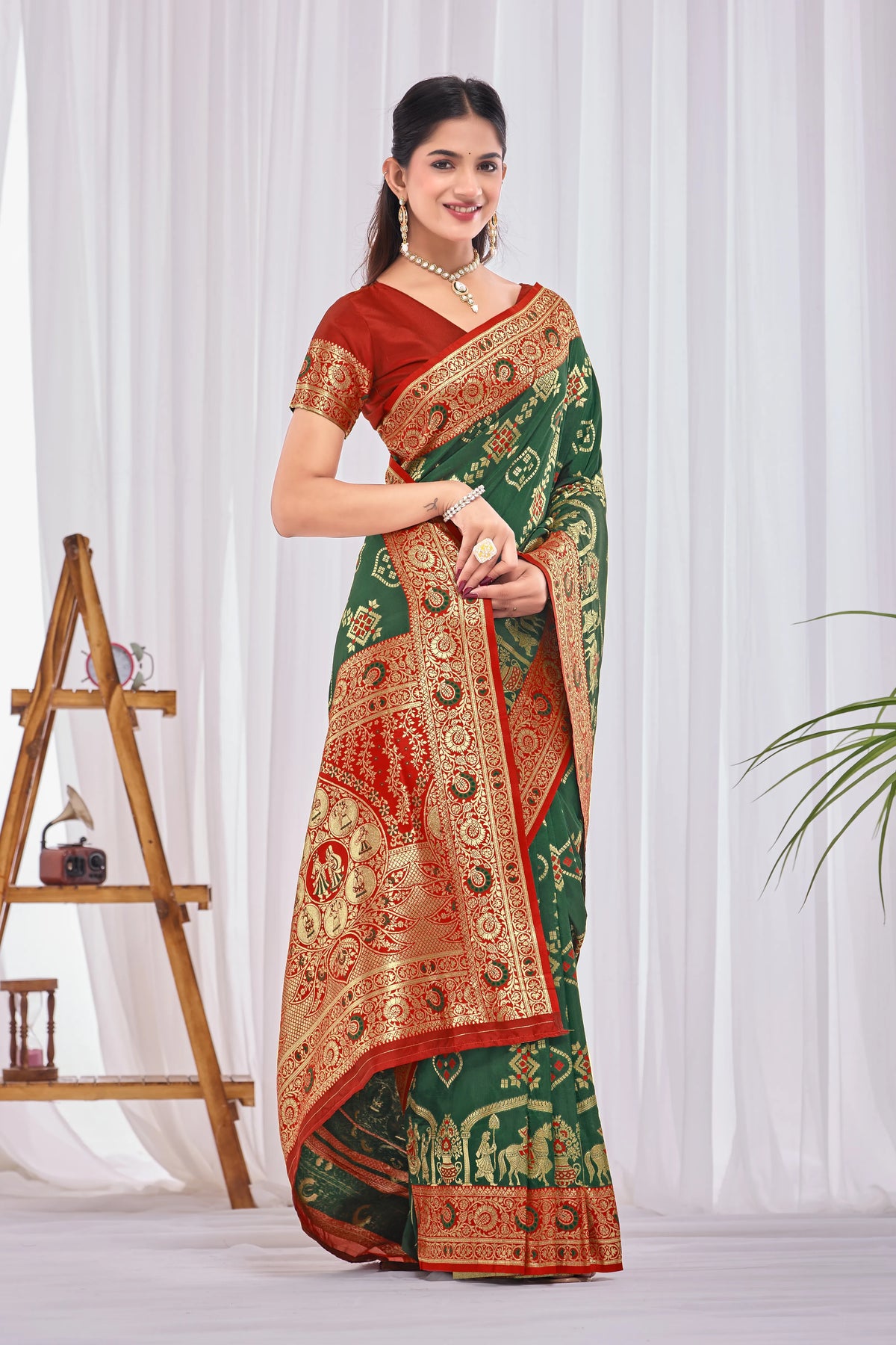 Regal Weave Baluchari Silk Saree